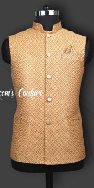 Mens jaquard fabric Sadri (usser)