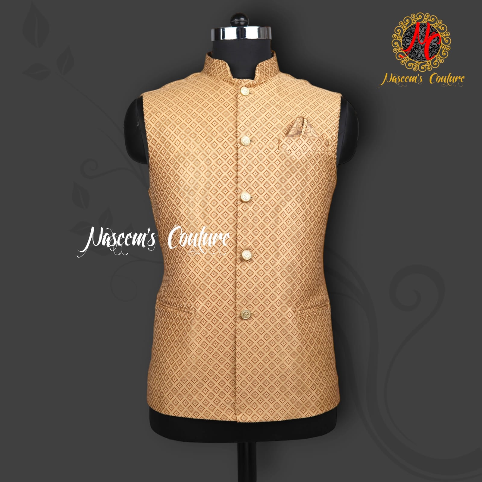 Mens jaquard fabric Sadri (usser)